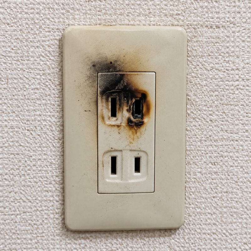 焦げたコンセント
